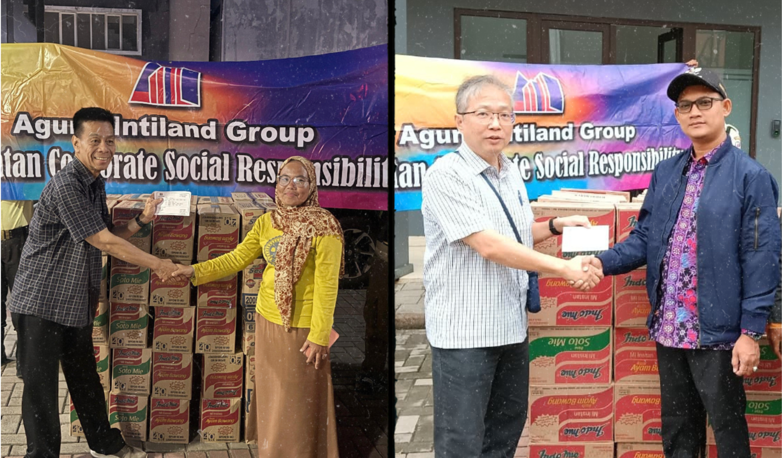 Agung Intiland Salurkan Bantuan Sembako ke Enam Desa Terdampak Banjir di Sekitar Laksana Business Park